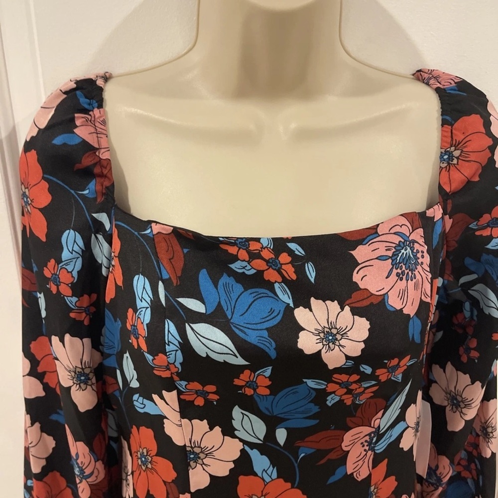 City Studio Black Floral Long Sleeve Dress - Picture 4 of 15